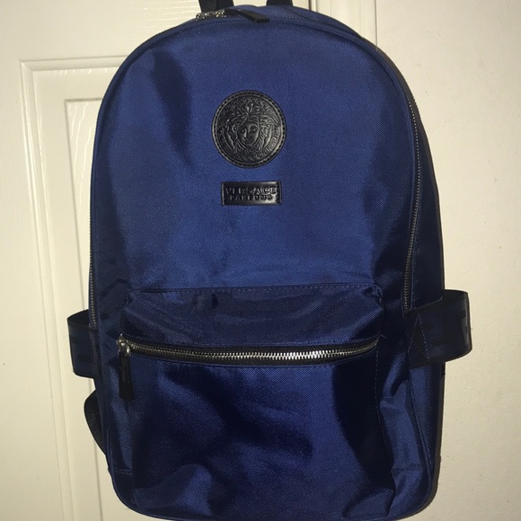 versace navy blue backpack